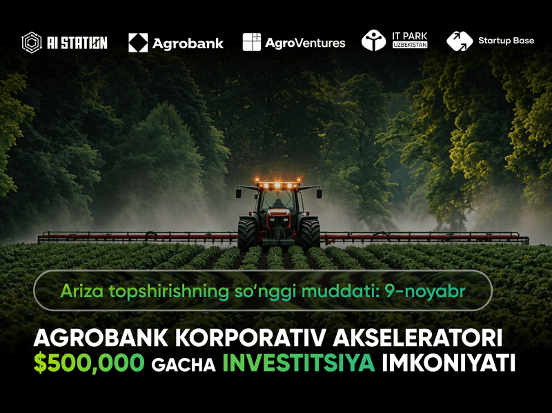 The opportunity to launch a pilot project with Agrobank and attract investments of up to $500,000!