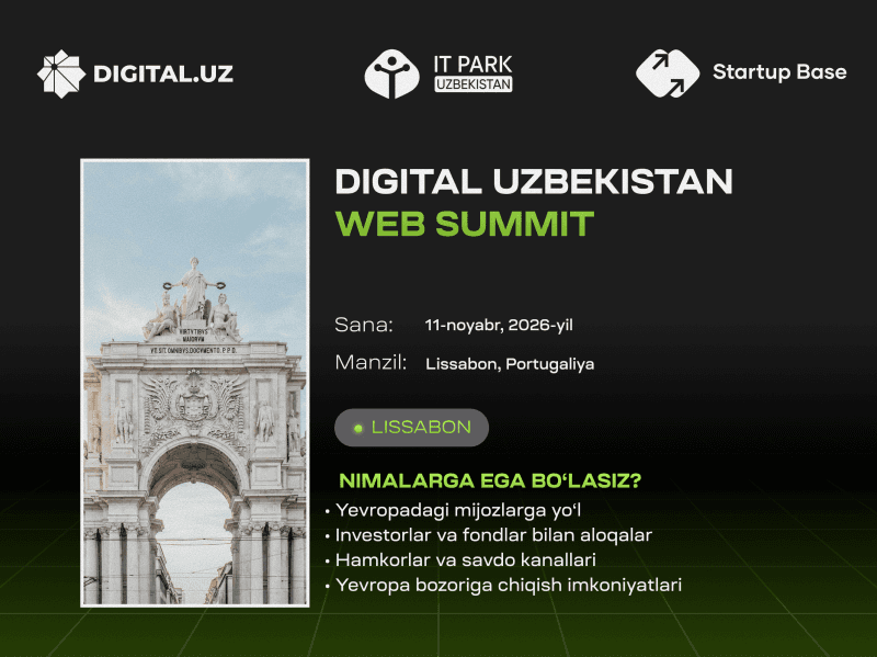 Digital Uzbekistan – Web Summit: Open Call for startups looking to enter the European market